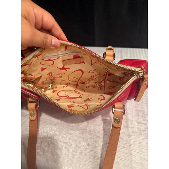 Dooney & Bourke Red Leather Small Emma Bag - Picture 2 of 4